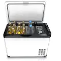 Brandson Kompressor Kühlbox elektrisch - Kühlung bis – 22°C - mit ECO Modus - 30 Liter – 230 V Netzspannung und 12/24 V KFZ Bordspannung – Gemüsefach – Auto Camper LKW Boot