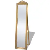 vidaXL Standspiegel im Barock-Stil 160x40 cm Golden