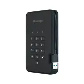 ISTORAGE diskAshur2 256-bit 128GB USB 3.2 secure encrypted solid-state drive - Black IS-DA2-256-SSD-128-B, 128 GB, 2.5", USB Typ-A, 3.2 Gen 1 (3.1 Gen 1), 362 MB/s, Schwarz