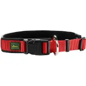 Hunter Vario Plus Hundehalsband - 30-35 cm - Rot/Schwarz