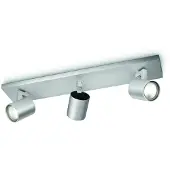 Philips myLiving Runner Decken-/Wandspot, 3x, Schienenlichtschranke, GU10, 3 Glühbirne(n), LED, 220-240 V, Aluminium