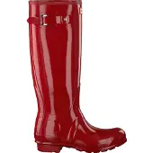Hunter für Damen. WFT1000RGL Original Tall Gloss Wellington Gummistiefel rot (41), Wohnung, Keine, Lässig, PVC