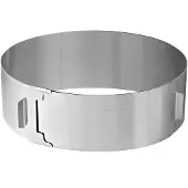 Zenker Tortenring Patisserie 7708, backofenfest, aus Edelstahl, von Ø 15 - 30 cm verstellbar, Höhe 7,5 cm