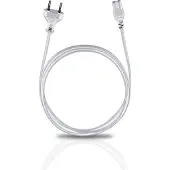 OEHLBACH Powercord C7/300 - 3m Netzkabel mit Euro-Flachstecker Weiss