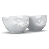 Tassen Schälchen-Set 200ml - Grinsend Küssend weiß