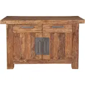 SIT Möbel Kommode | 2 Schubladen, 2 Holztüren | Teak-Holz natur | B 125 x T 45 x H 78 cm | 04409-01 | Serie CORAL