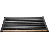 Rizz Outdoor-Fußmatte New Standard Teak/Aluminium anthrazit grau, Designer Trudie Zuiddam/WELL design, 90x2.2x60 cm