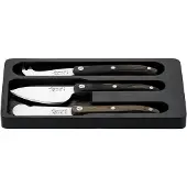 Laguiole Käsemesser Innovation Line Grau Pakka (3-teilig)