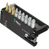 Wera 05134200001, 8 Stück(e), Pozidriv, Torx Plus, 1/4", PZ 1, PZ 2, TX10, TX15, TX20, TX25, TX30, TX40, 98 g
