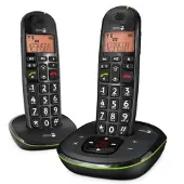 Doro Phone EASY 105WR DUO Strahlungsarmes Schnurlostelefon mit Anrufbeantworter, Rufnummernanzeige, 10h Sprechzeit, 4 Tage Standby, Freisprechfunktion, DECT