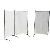 Leco , Sonnenschutz/ Windschutz Stellwand 3-teilig mit Stahlrohrgestell, natur