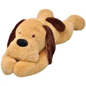 vidaXL Hund Kuscheltier Plüsch Braun 120 cm