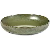 Serax Tiefer Teller Surface Tableware by Sergio Herman Camo Green L 21 x 21 x 4 cm