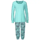 Buffalo Pyjama mehrfarbig Gr. 32/34 für Damen. Mit Rundhals. Bequem. Nachhaltig.