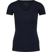 Schiesser T-Shirt "Naturschönheit" mit V-Ausschnitt, kurzem Arm, Feinripp-Qualität