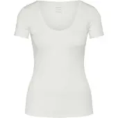 Schiesser T-Shirt "Naturschönheit" mit V-Ausschnitt, kurzem Arm, Feinripp-Qualität