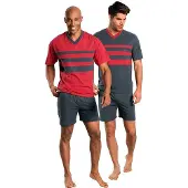 Le jogger Pyjama in rot, grau | Gr.: S