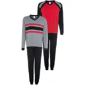 Le jogger Pyjama Packung, 4 tlg. Schlafanzug in langer Form