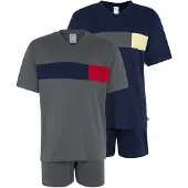 Le jogger Pyjama in marine, grau | Gr.: 44-46