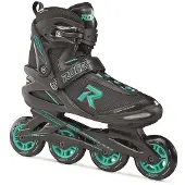 Roces Icon Inline Skates Softboot Damen 80 mm 82A schwarz/aqua Größe 37
