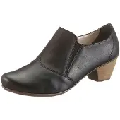 Rieker Damen Pumps Leder Hochfront geschlossen Gummizug 41751, Größe:39 EU, Farbe:Schwarz