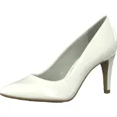 Tamaris Klassische Pumps Weiß Größe 36, Farbe: WHITE PATENT
