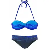 LASCANA Bügel-Bandeau-Bikini mit Farbverlauf in Batik-Optik