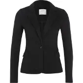 Vero Moda Jerseyblazer "VMJULIA LS BLAZER", Damen, Gr. 40, schwarz, Piqué, Obermaterial: 66% Polyester, 34% Baumwolle, unifarben, tailliert normal, Blazer Jerseyblazer, Materialmix