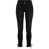 Urban Classics Bequeme Jeans "Damen Ladies Denim Lace Up Skinny Pants" 1 Stk.