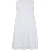 Urban Classics modisches Damen Kleid Stretch 120 g/m² Weiß