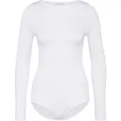 Falke Fine Cotton Damen Body, XS, Weiß, Uni, Baumwolle