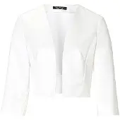 Vera Mont Bolero-Jacke , Weiß in Größe 40