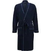 Schiesser Bademantel Herren Jersey blau, 48 520678-0001-00480