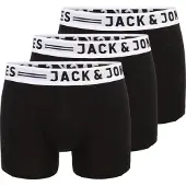 Jack & Jones JACK&JONES Herren Boxer Shorts, 3er Pack - SENSE TRUNKS, Baumwoll-Stretch