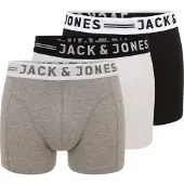 Jack & Jones JACK&JONES Herren Boxer Shorts, 3er Pack - SENSE TRUNKS, Baumwoll-Stretch