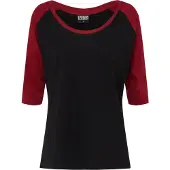 Urban Classics Kurzarmshirt "Damen Ladies 3/4 Contrast Raglan Tee" 1 Stk.