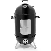 Barbecook Oskar S, Grill, Holzkohle + Brennholz, Egg, Gitter, Schwarz, Edelstahl, Rund