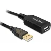 DeLOCK 15m USB 2.0, 15 m, Männlich/Weiblich, Schwarz