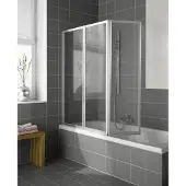 Kermi Faltwand Vario 2000 FW3 500x1400mm silber mattglanz Kerolan Perl