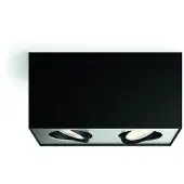 Philips WarmGlow LED Box Decken-/Wandspot, 2x, Strahler Oberflächenbeleuchtung, Nicht austauschbare(s) Leuchtmittel, 2 Glühbirne(n), LED, 9 W, 2700 K