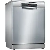 Bosch Serie 4 SMS46KI01E, Freistehend, Standardgröße (60 cm), Edelstahl, Edelstahl, Tasten, LED