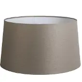 QAZQA Lampenschirm aus Leinen Taupe 45 cm