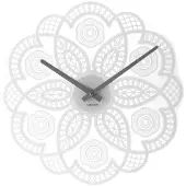 Karlsson Glas Wanduhr Lace weiß