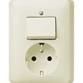 Gira Standard 55 Combo-Schalter-Steckdose Einbau cremeweiß - 017601