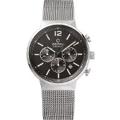Obaku Denmark Herrenuhr V180GCCBMC silber