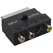 Alcasa 5525-3CU, SCART (21-pin), 3 x RCA + S-Video, Männlich, Weiblich, Schwarz, 2x RCA