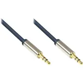 GOOD CONNECTIONS Audio Anschlusskabel High-Quality 3,5mm, 2x Klinkenstecker, Vollmetallgehäuse, dunkelblau, 2m