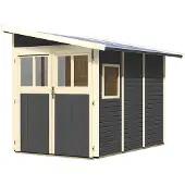 Karibu Gartenhaus Gerätehaus Wandlitz 3 terragrau 181x268x230 cm