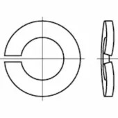Industrial Quality Supplies DIN 128 Federst. A 12 mech. verzinkt mech Zn K 500 Stk