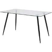 Molecule Esstisch Wilhelm 140x80 - Glas/Schwarz